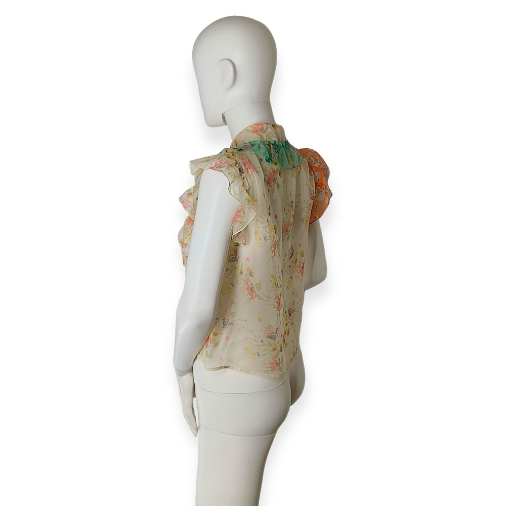 Christoper Kane SS18 Ruffle Floral Button Down - Picture 6 of 12